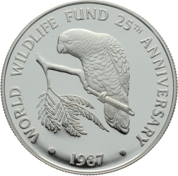 Cayman Islands 5 Dollars 1987 - Cuban Amazon